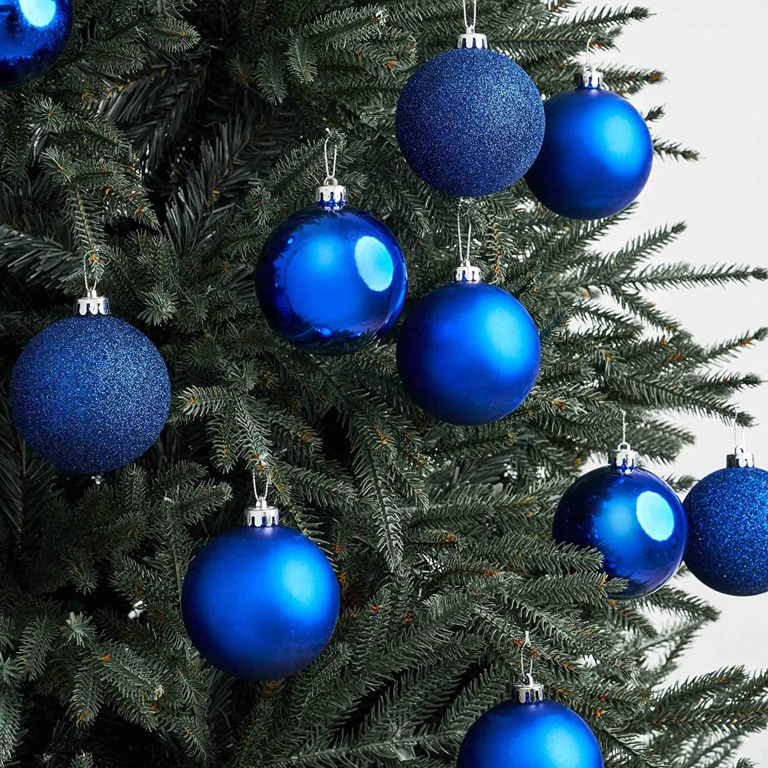 Christmas Baubles Hanging Decoration Shiny Glitter Balls Xmas Tree Ornament 30mm