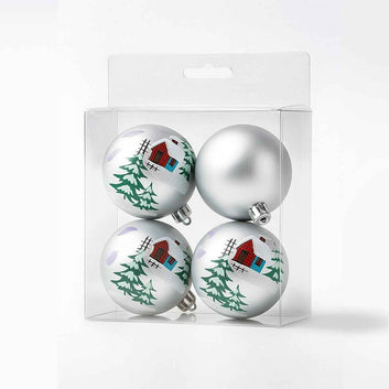 Christmas Ornament – Hand-Painted Winter Cabin Decorative Bauble