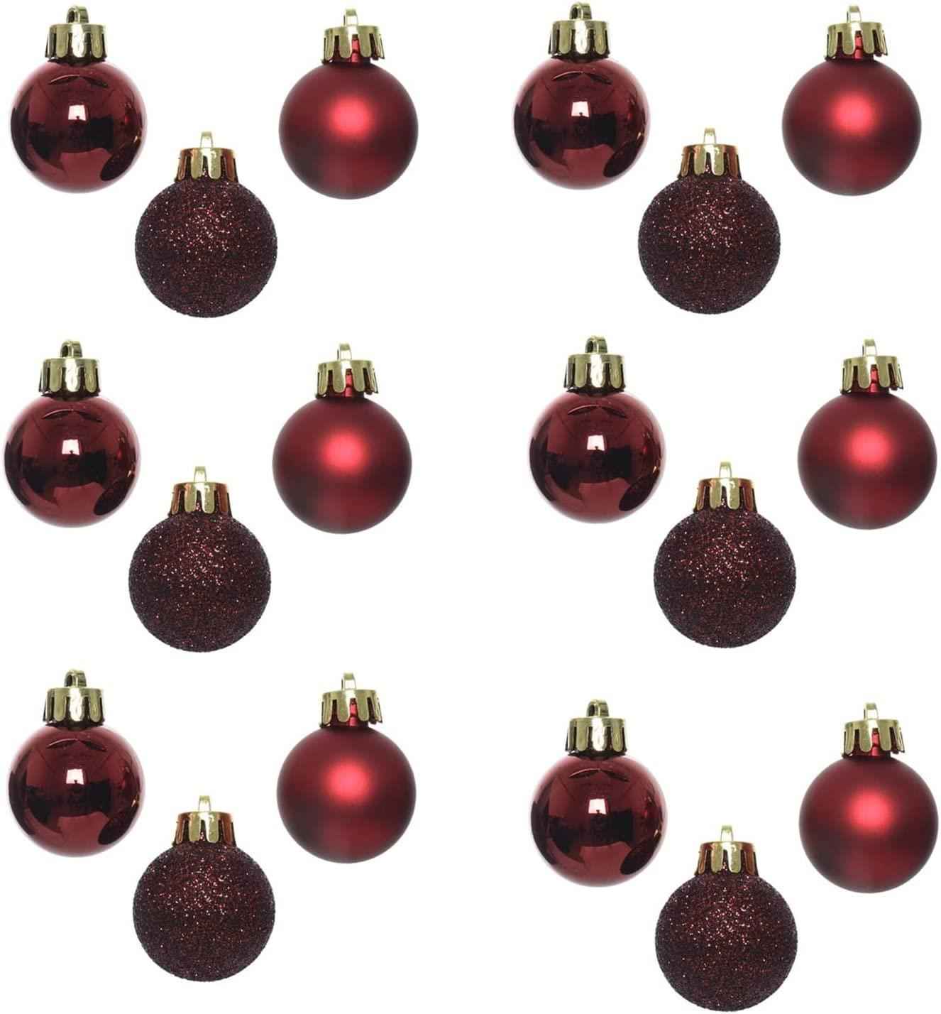Christmas Baubles Hanging Decoration Shiny Glitter Balls Xmas Tree Ornament 30mm