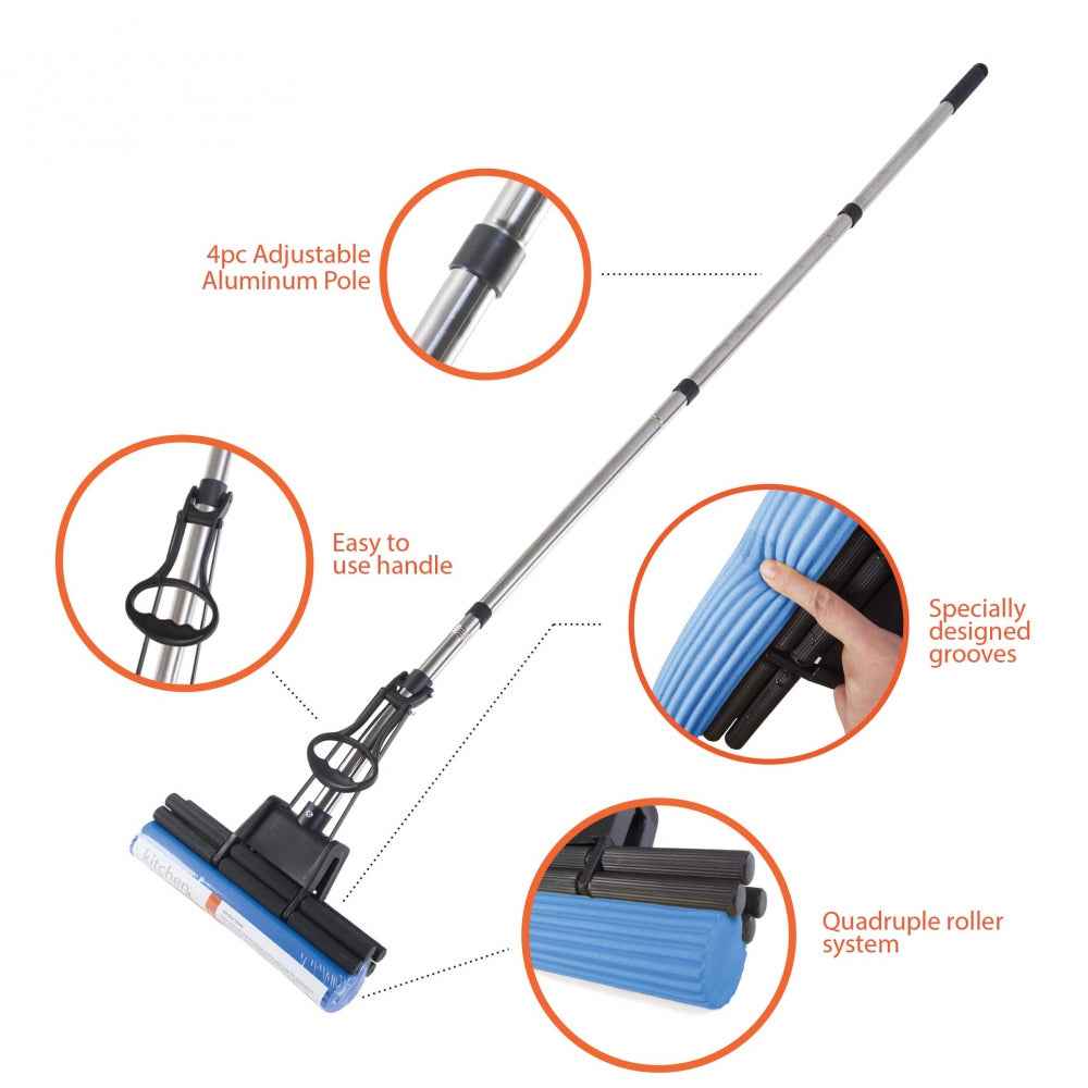 Self-Wringing PVA Sponge Mop – Super Absorbent & Easy to Use