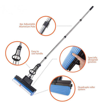 Self-Wringing PVA Sponge Mop – Super Absorbent & Easy to Use