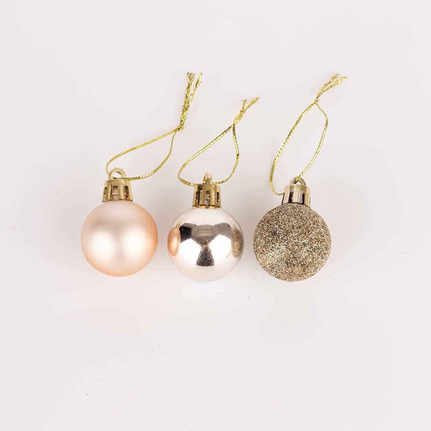Christmas Baubles Hanging Decoration Shiny Glitter Balls Xmas Tree Ornament 30mm