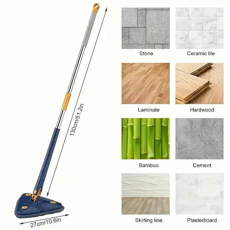 Slidable Automatic Wringing Mop – Hands-Free Squeeze Cleaning