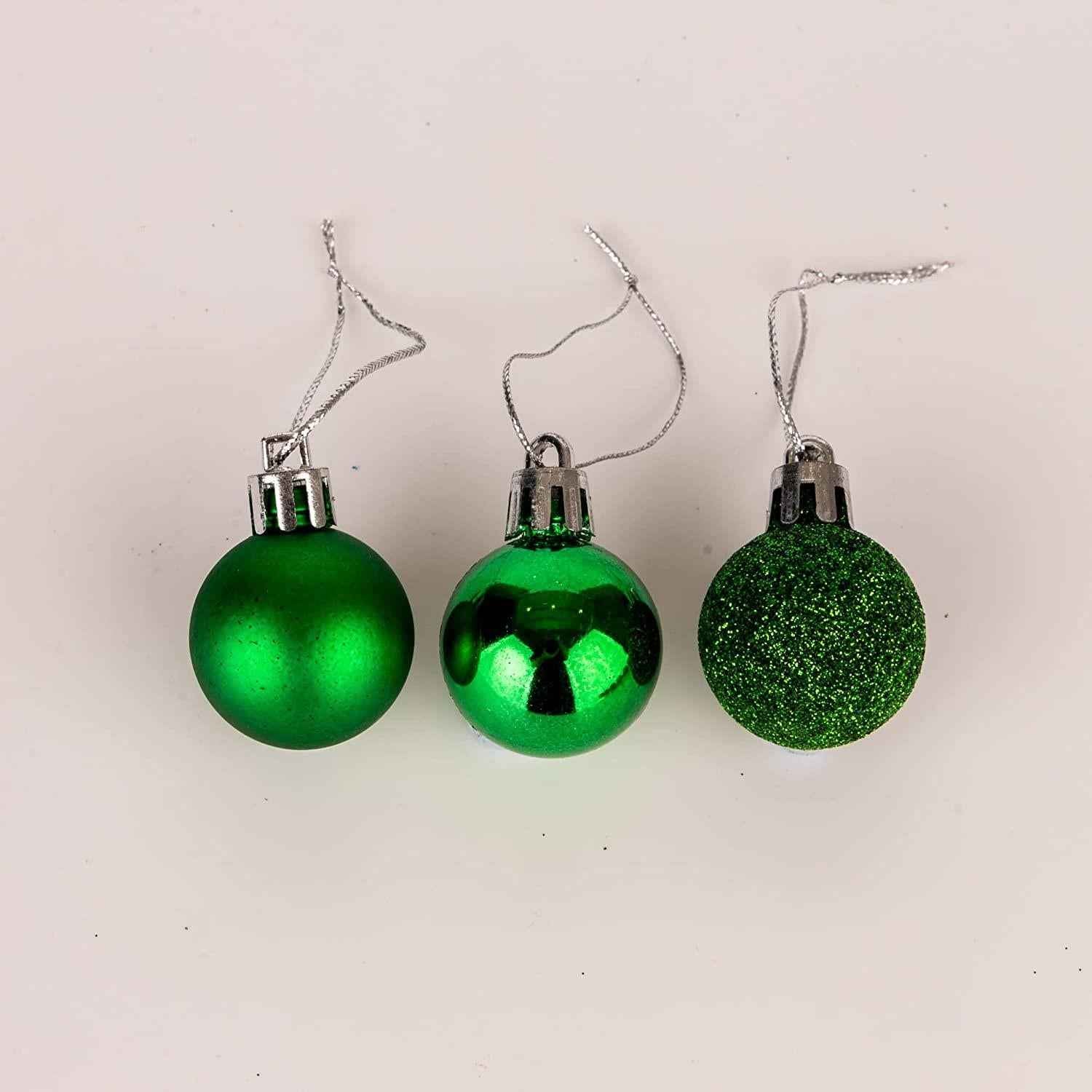 Christmas Baubles Hanging Decoration Shiny Glitter Balls Xmas Tree Ornament 30mm
