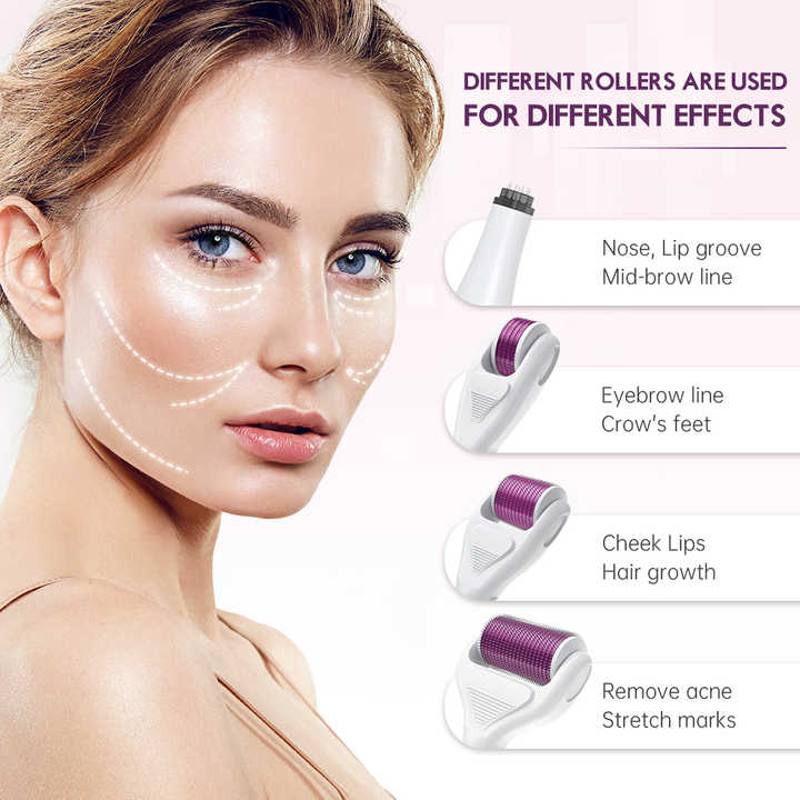 6-in-1 Micro Needle Derma Roller Kit  1200 Microneedles - The Huntx Finds