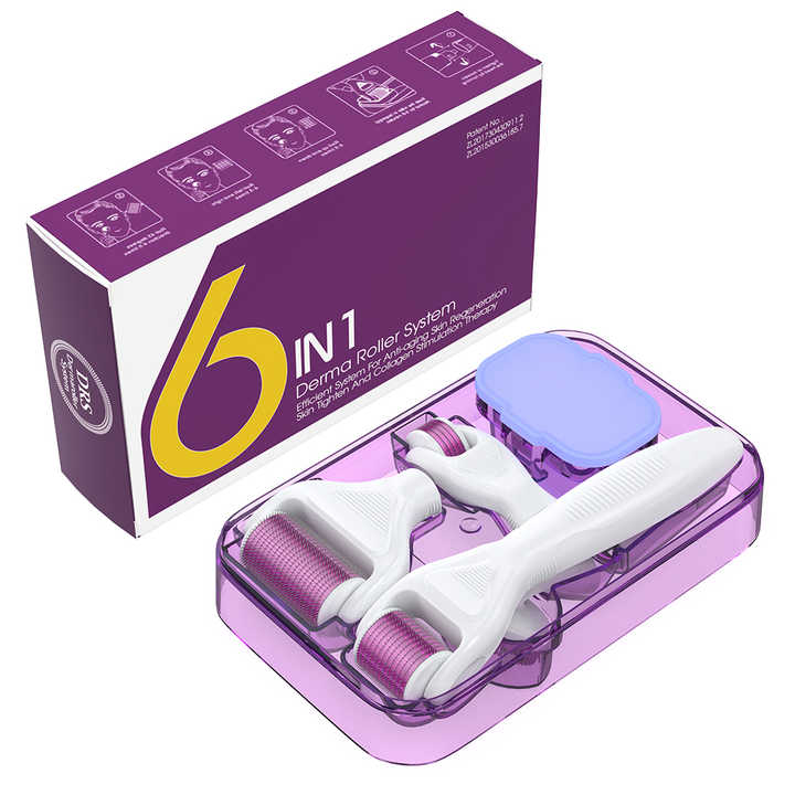 6-in-1 Micro Needle Derma Roller Kit  1200 Microneedles - The Huntx Finds