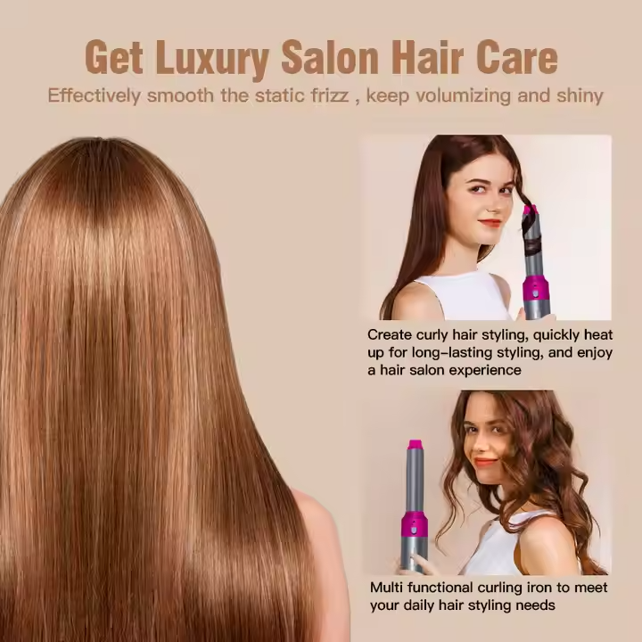 5-in-1 Interchangeable Hair Dryer & Styler Brush - The Huntx Finds