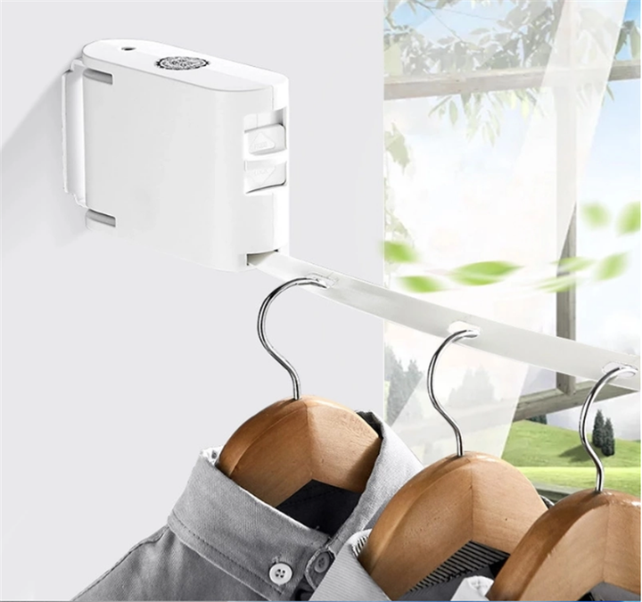 Wall Mounted Retractable Clothesline - The Huntx Finds