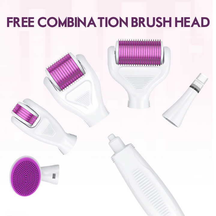 6-in-1 Micro Needle Derma Roller Kit  1200 Microneedles - The Huntx Finds