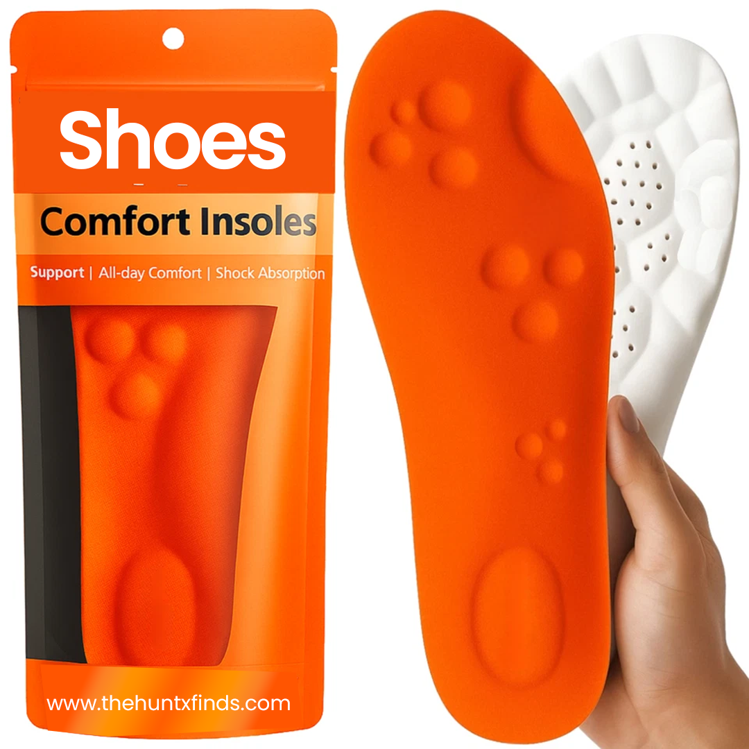 Steppers Comfort Boosting Massage Orthotic Insoles for Heel & Plantar Fasciitis - The Huntx Finds