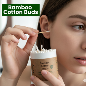 Bamboo Cotton Buds – Eco-Friendly, Biodegradable & 100% Pure Cotton Tips
