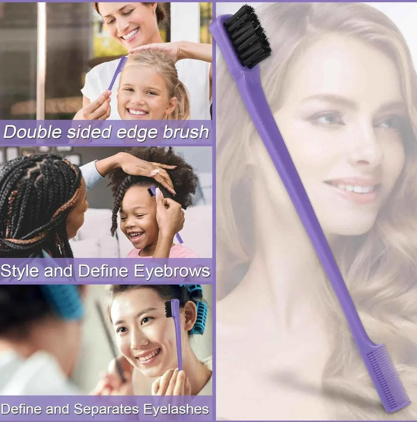 5 Elite HAIR BRUSH & COMB Set-Afro 3a To 4c, Straight, Curly, Frizzy, Kinky Hair