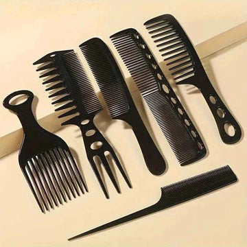 6pcs Hair Comb Set Styling Comb Hairdressing Travel Essentials Wide Toothed Comb