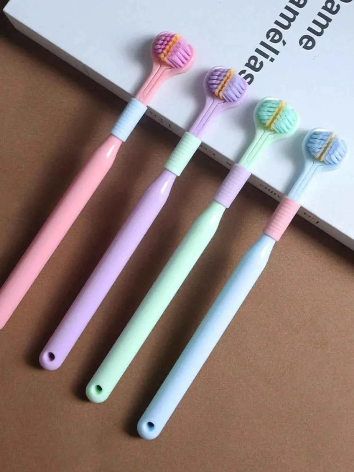 3 Sided Autism Toothbrush Three Bristle Travel Toothbrush Ultra Fine Soft-UK..