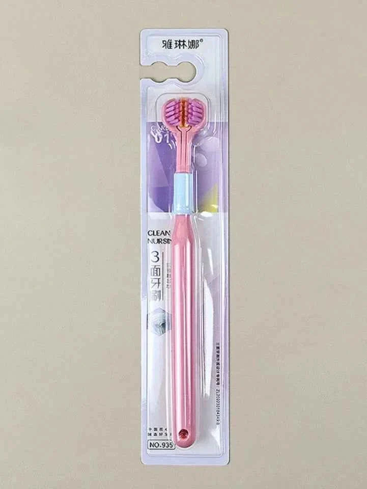 3 Sided Autism Toothbrush Three Bristle Travel Toothbrush Ultra Fine Soft-UK..