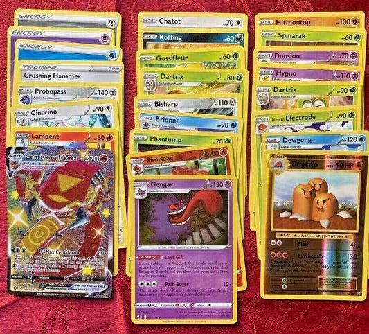 POKEMON CARDS BUNDLE V or VMAX ULTRA RARE FULL HOLO CARD + HOLO SHINY CARDS