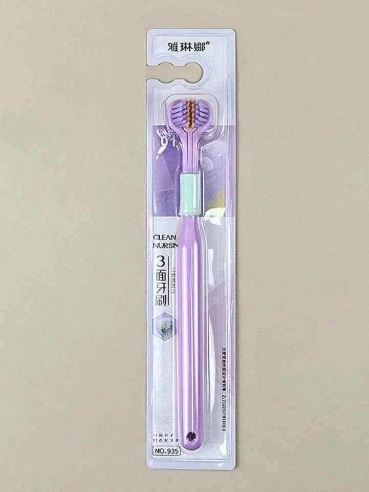 3 Sided Autism Toothbrush Three Bristle Travel Toothbrush Ultra Fine Soft-UK..