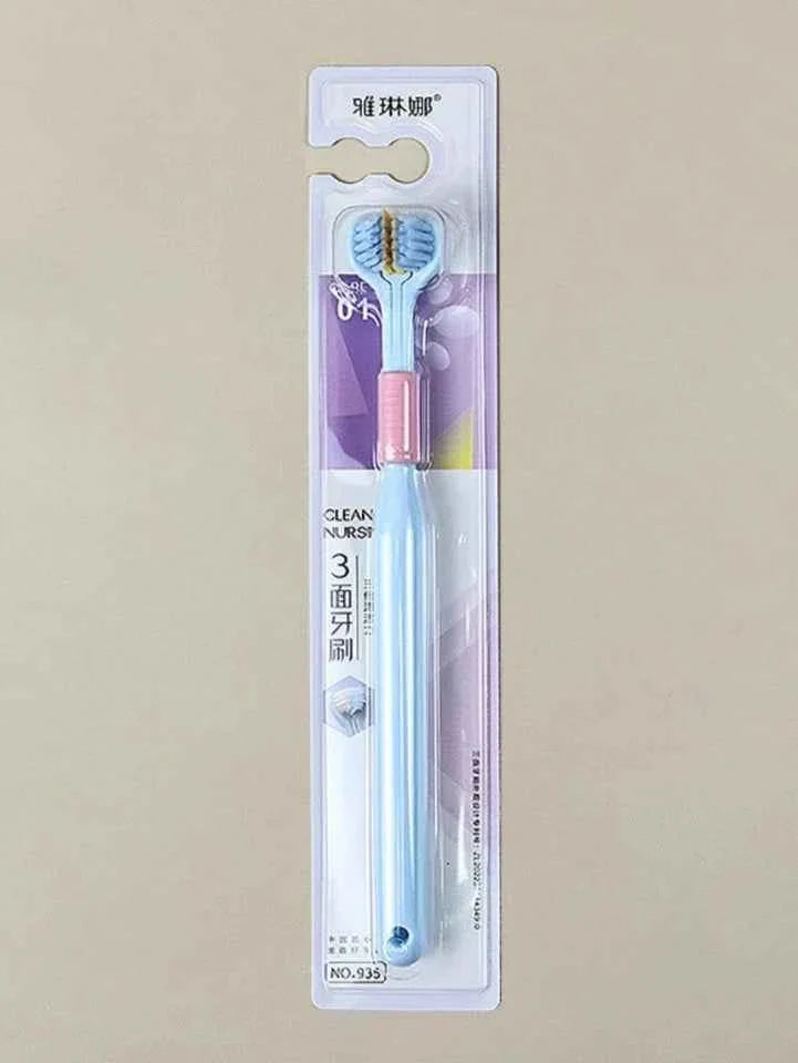 3 Sided Autism Toothbrush Three Bristle Travel Toothbrush Ultra Fine Soft-UK..