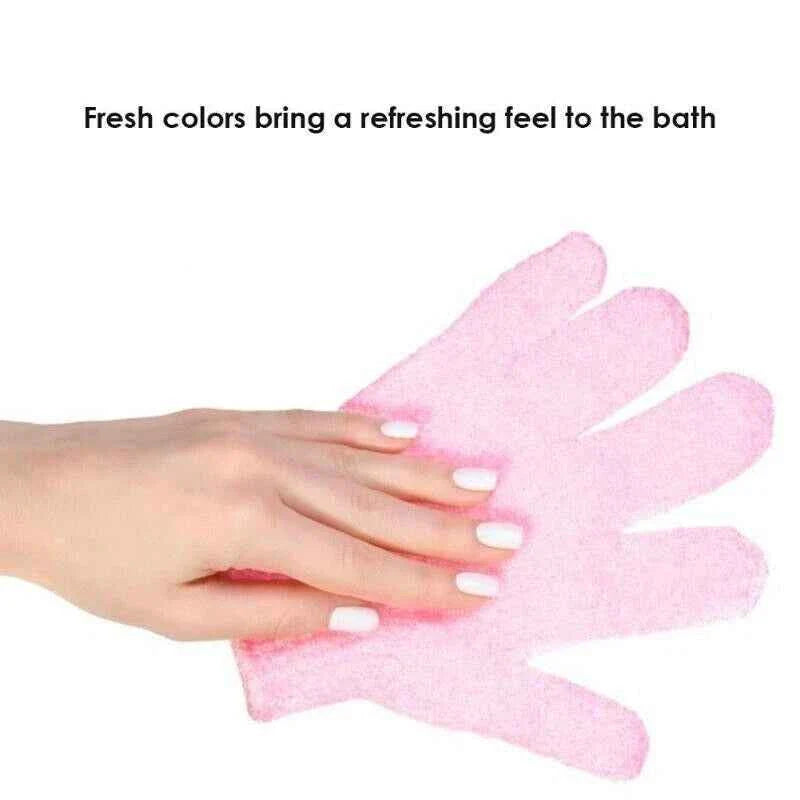 4x Exfoliating Body Scrub Gloves Shower Bath Mitt Skin Massage Spa