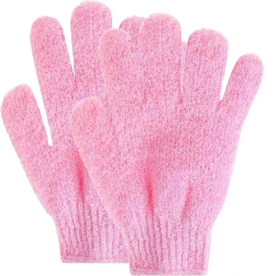 4x Exfoliating Body Scrub Gloves Shower Bath Mitt Skin Massage Spa