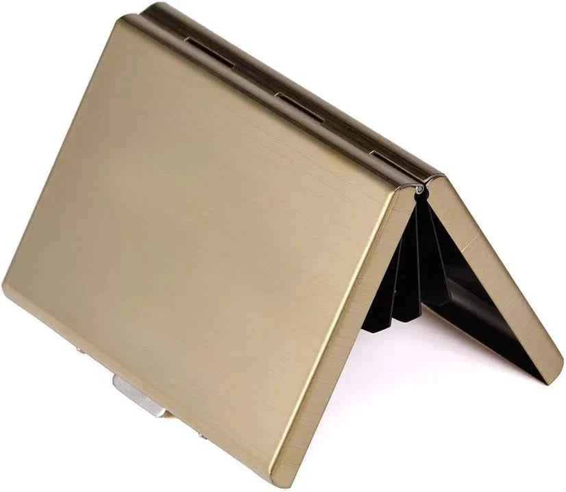 RFID Blocking Wallet Auto Pop up Credit Card Holder Leather Metal Money Clip Men