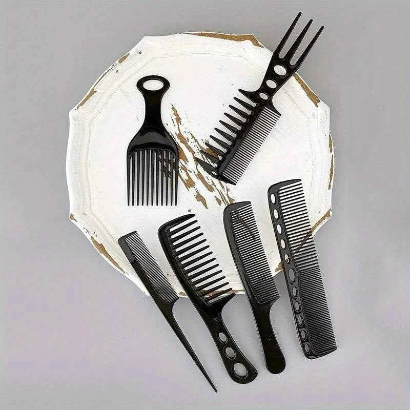 6pcs Hair Comb Set Styling Comb Hairdressing Travel Essentials Wide Toothed Comb