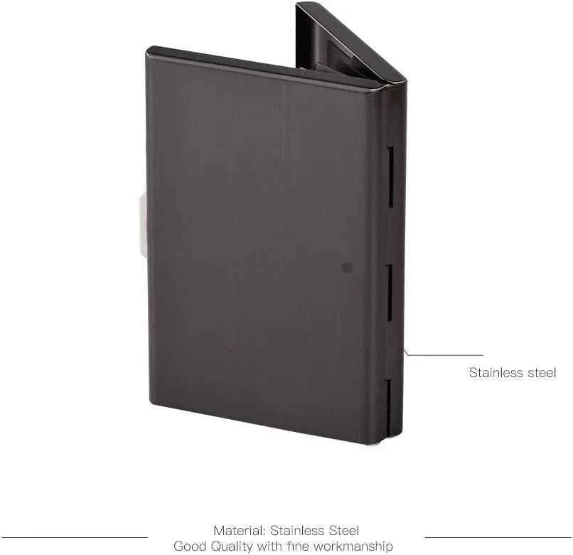 RFID Blocking Wallet Auto Pop up Credit Card Holder Leather Metal Money Clip Men