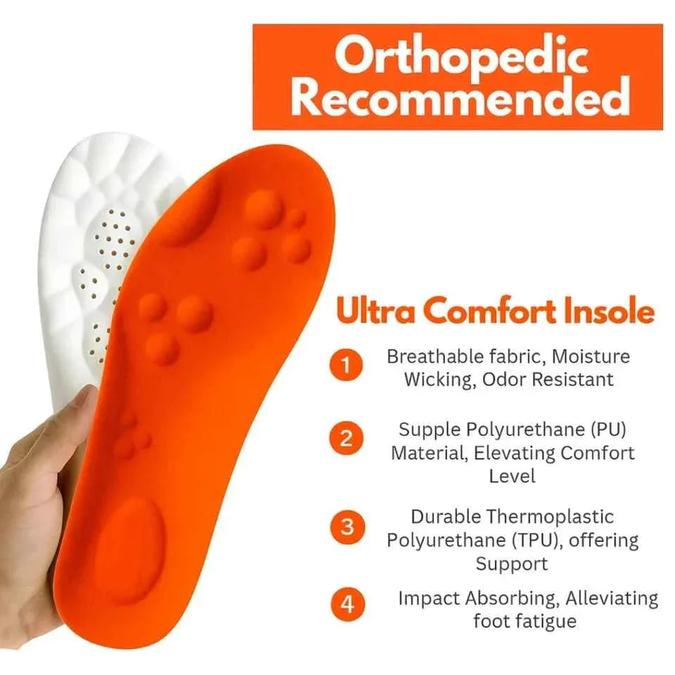 Steppers Comfort Boosting Massage Orthotic Insoles for Heel & Plantar Fasciitis